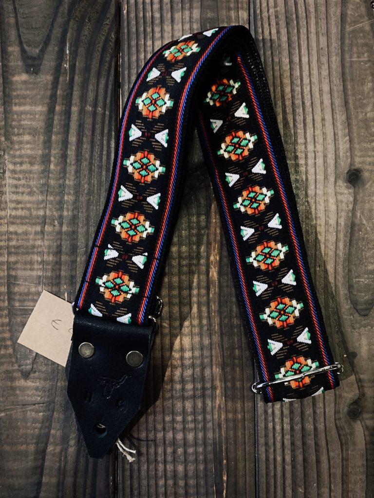 Holy Cow Black Apache Retrolook Guitar Strap - Kauffmann's Guitar Store