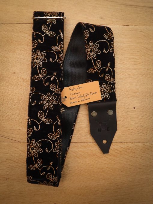 Holy Cow Custom Black Velvet Gold Flower